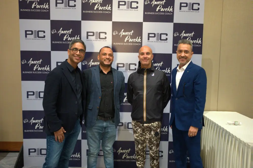 With business coaches at a Dr Ameet Parekh event