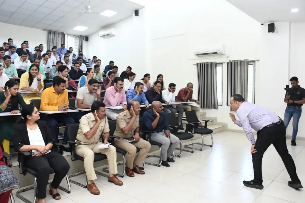 Dilip Auti working with participants