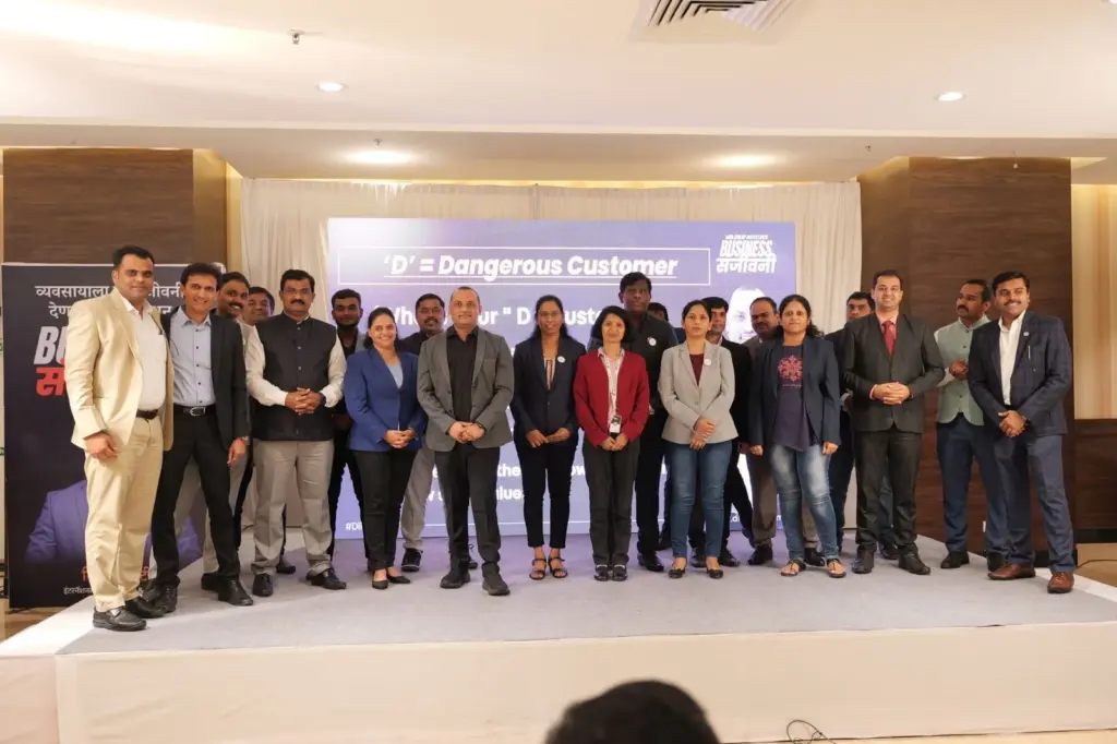 Participants with Dilip Auti at the end of a programme